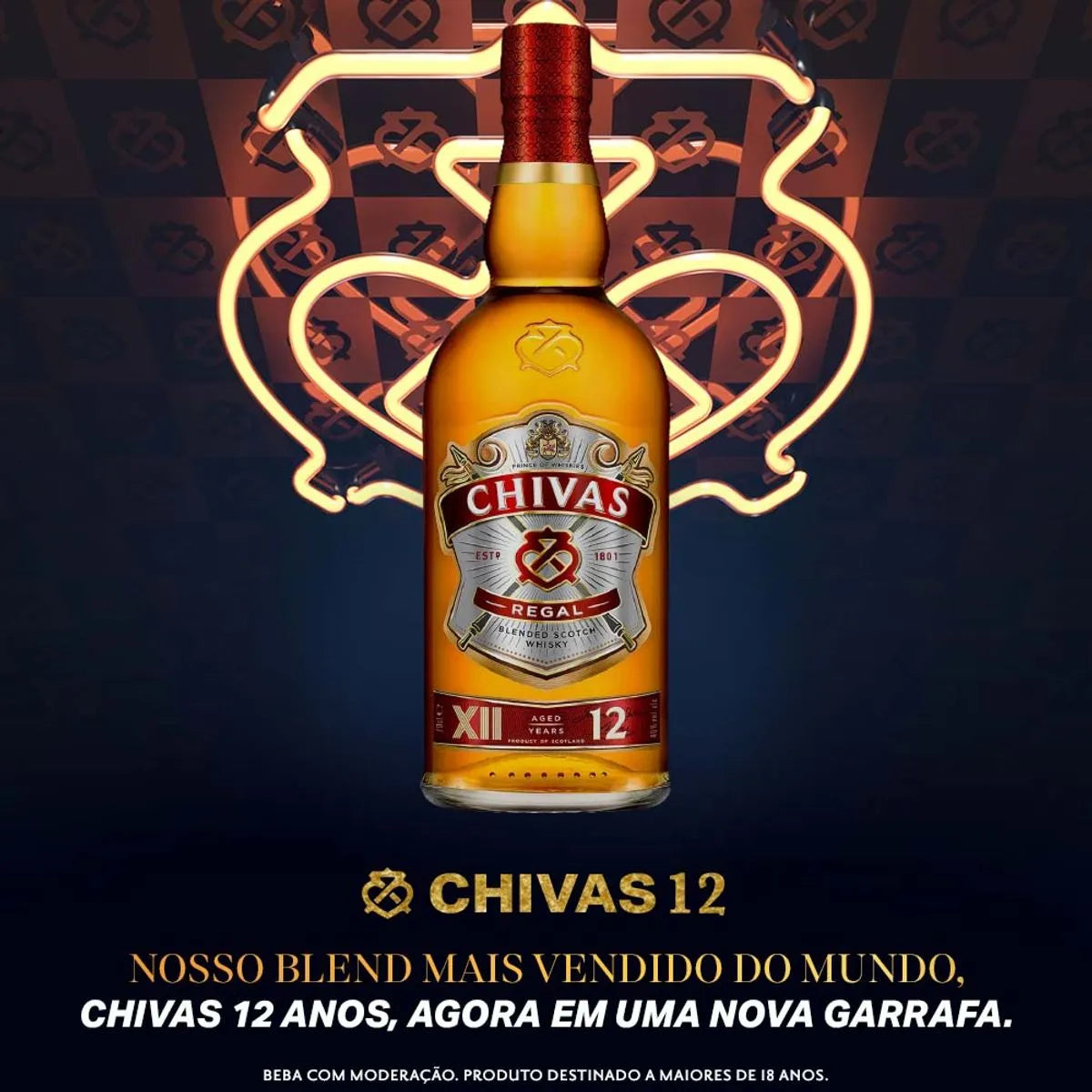 Chivas Regal 12 Anos 750 Ml Kit Com 03 Unidades