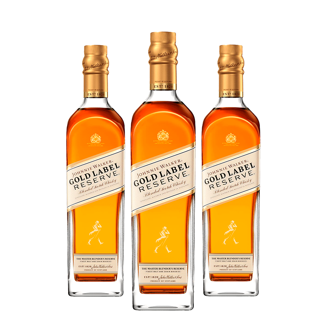 Johnnie Walker Gold Label Blended Scotch Whisky 750ml - 3 unidades