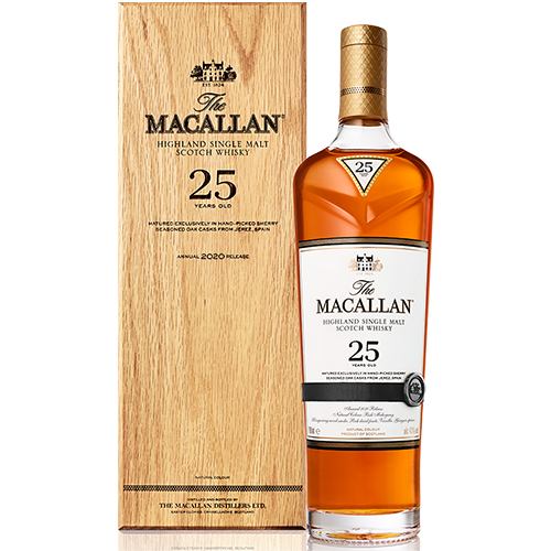 Whisky Macallan Sherry Oak Cask 25 Anos 700ml (+ Cx de Madeira)